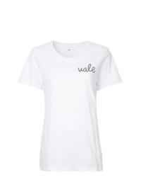 Женская белая футболка с круглым вырезом с принтом от Vale