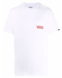 Мужская белая футболка с круглым вырезом с принтом от Vans