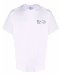 Мужская белая футболка с круглым вырезом с принтом от Vetements