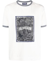Мужская белая футболка с круглым вырезом с принтом от Vilebrequin