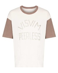 Мужская белая футболка с круглым вырезом с принтом от VISVIM