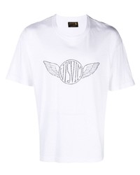 Мужская белая футболка с круглым вырезом с принтом от VISVIM