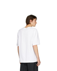 Мужская белая футболка с круглым вырезом с принтом от Linder