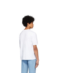 Мужская белая футболка с круглым вырезом с принтом от Axel Arigato