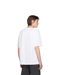 Мужская белая футболка с круглым вырезом с принтом от Acne Studios