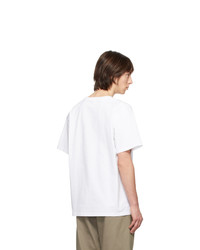 Мужская белая футболка с круглым вырезом с принтом от Rassvet