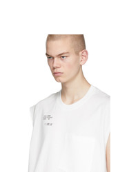 Мужская белая футболка с круглым вырезом с принтом от Song For The Mute