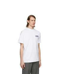 Мужская белая футболка с круглым вырезом с принтом от Martine Rose