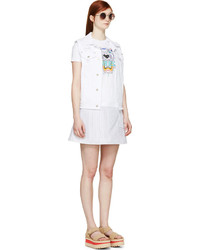 Женская белая футболка с круглым вырезом с принтом от Kenzo
