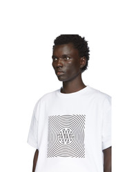 Мужская белая футболка с круглым вырезом с принтом от Vyner Articles