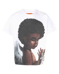 Мужская белая футболка с круглым вырезом с принтом от Who Decides War