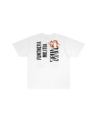 Мужская белая футболка с круглым вырезом с принтом от A Bathing Ape