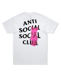 Мужская белая футболка с круглым вырезом с принтом от Anti Social Social Club