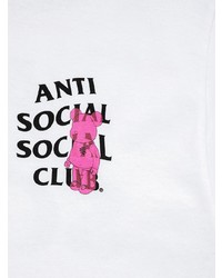 Мужская белая футболка с круглым вырезом с принтом от Anti Social Social Club