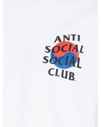 Мужская белая футболка с круглым вырезом с принтом от Anti Social Social Club