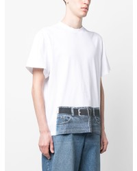 Мужская белая футболка с круглым вырезом с принтом от Y/Project
