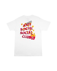 Мужская белая футболка с круглым вырезом с принтом от Anti Social Social Club