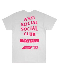 Мужская белая футболка с круглым вырезом с принтом от Anti Social Social Club