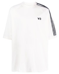 Мужская белая футболка с круглым вырезом с принтом от Y-3