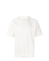 Мужская белая футболка с круглым вырезом с принтом от Y-3