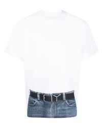Мужская белая футболка с круглым вырезом с принтом от Y/Project