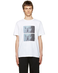 Мужская белая футболка с круглым вырезом с принтом от Yang Li