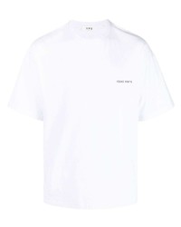Мужская белая футболка с круглым вырезом с принтом от YOUNG POETS