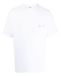 Мужская белая футболка с круглым вырезом с принтом от YOUNG POETS