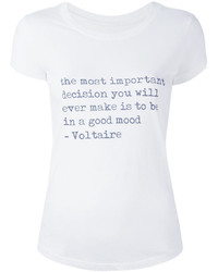 Женская белая футболка с круглым вырезом с принтом от Zadig & Voltaire