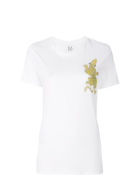 Женская белая футболка с круглым вырезом с принтом от Zoe Karssen