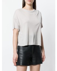 Женская белая футболка с круглым вырезом с рюшами от Unravel Project
