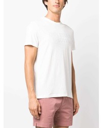 Мужская белая футболка с круглым вырезом с узором зигзаг от Orlebar Brown