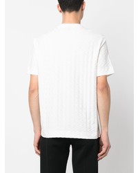 Мужская белая футболка с круглым вырезом с узором зигзаг от Emporio Armani