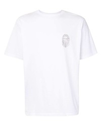 Мужская белая футболка с круглым вырезом с украшением от A Bathing Ape