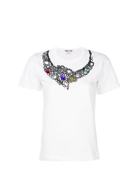 Женская белая футболка с круглым вырезом с украшением от Comme Des Garcons Comme Des Garcons