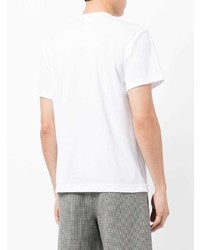 Мужская белая футболка с круглым вырезом с украшением от Comme Des Garcons Homme Plus