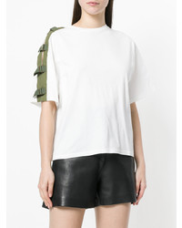 Женская белая футболка с круглым вырезом с украшением от Mr & Mrs Italy