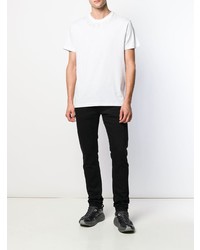 Мужская белая футболка с круглым вырезом с украшением от VERSACE JEANS COUTURE