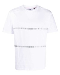 Мужская белая футболка с круглым вырезом с украшением от Gcds