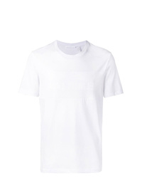 Мужская белая футболка с круглым вырезом с украшением от Helmut Lang
