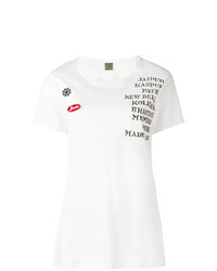 Женская белая футболка с круглым вырезом с украшением от Mr & Mrs Italy