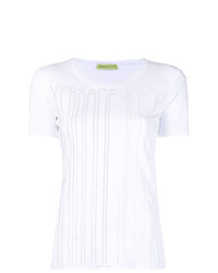 Женская белая футболка с круглым вырезом с украшением от Versace Jeans