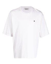 Мужская белая футболка с круглым вырезом с цветочным принтом от a paper kid