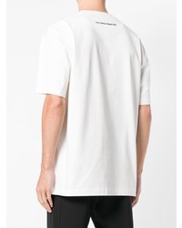 Мужская белая футболка с круглым вырезом с цветочным принтом от Calvin Klein 205W39nyc