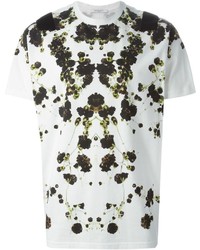 Мужская белая футболка с круглым вырезом с цветочным принтом от Givenchy