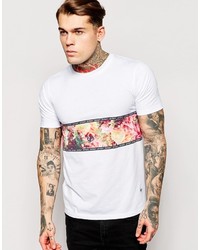 Мужская белая футболка с круглым вырезом с цветочным принтом от Hype