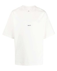 Мужская белая футболка с круглым вырезом с цветочным принтом от Oamc