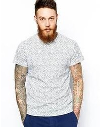 Мужская белая футболка с круглым вырезом с цветочным принтом от Universal Works