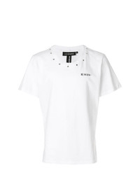 Мужская белая футболка с круглым вырезом с шипами от Icosae