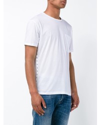 Мужская белая футболка с круглым вырезом с шипами от Valentino